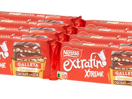 Tableta de chocolate con leche y galleta NESTLÉ EXTRAFINO XTREME 16x87g Embalaje Deteriorado Online now